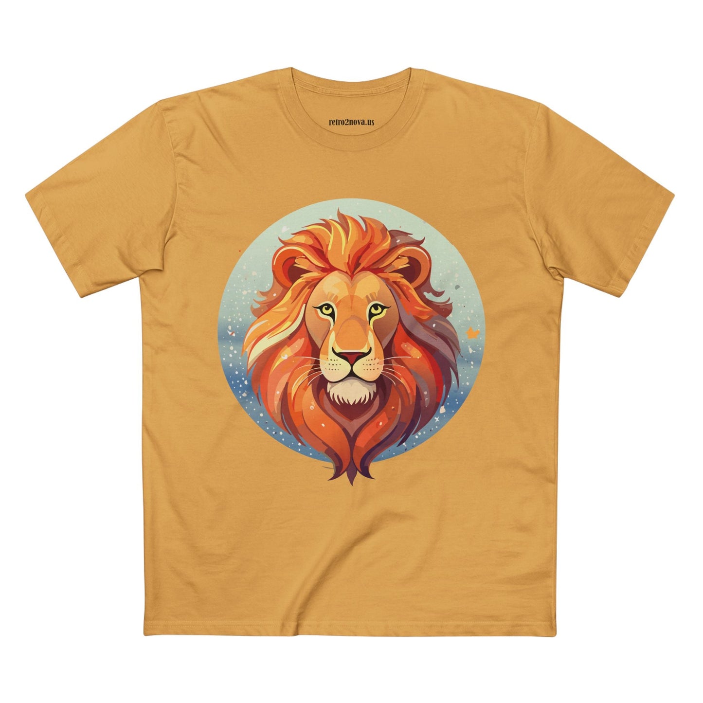 Lion Art Shirt Unisex Premium Cotton Tee With Original Art Design From Retro2Nova Art Collection Worldwide