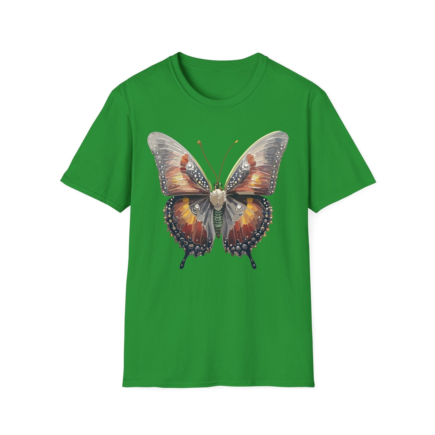 Butterfly Shirt Unisex Lightweight 100 Cotton Gildan Softstyle 64000 Tee Monarch Butterfly Design