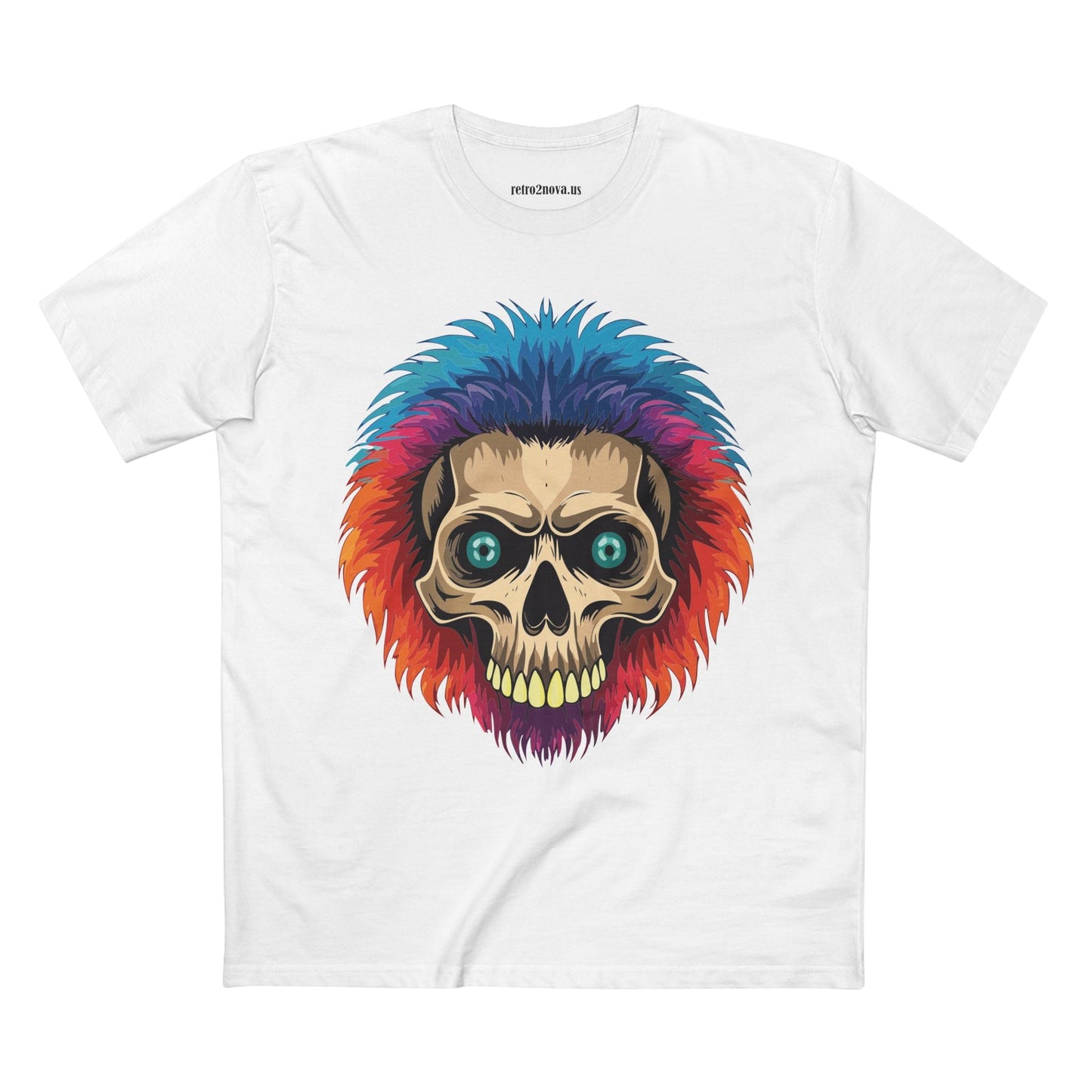 Retro2Nova Skull Shirt Unisex Skeleton Tee Premium Cotton Staple Tee With Original Art Design