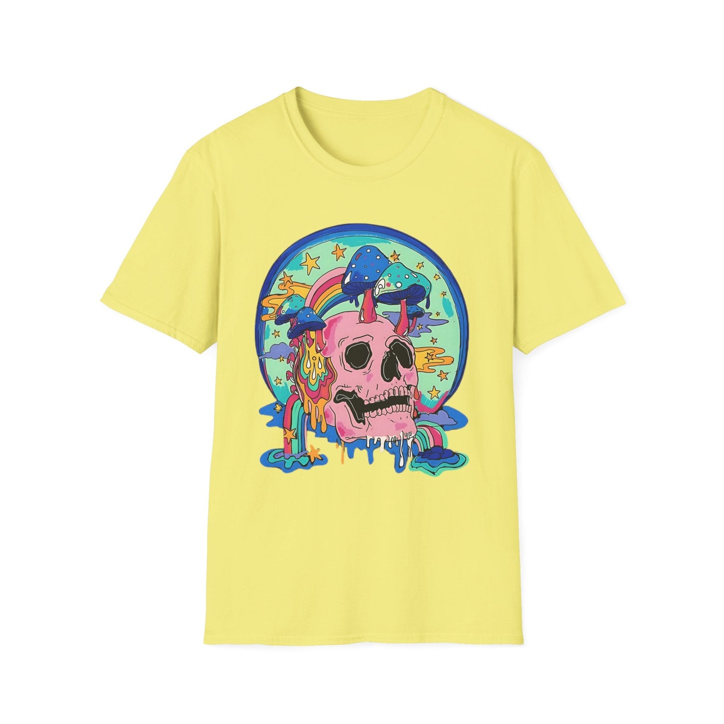 Skull Graphic Tee Unisex Gildan Softstyle 64000 100 Cotton Short Sleeve Shirt Art Design