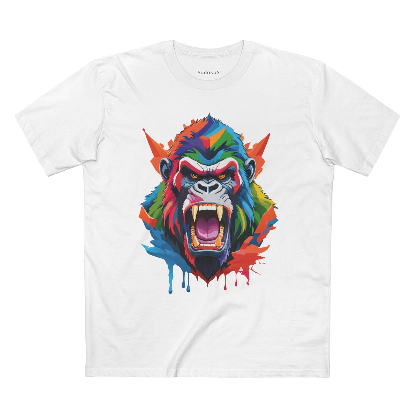 Gorilla Graphic Unisex 100 Cotton Staple Tee with Animal Design Artwork 9