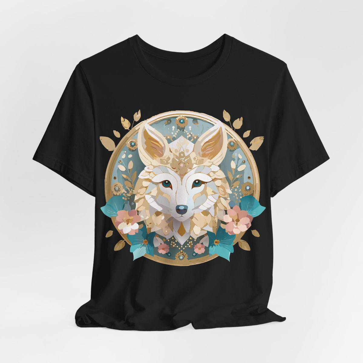 Medallion Graphic Unisex Cotton Bella+Canvas Tee with Art Design d64