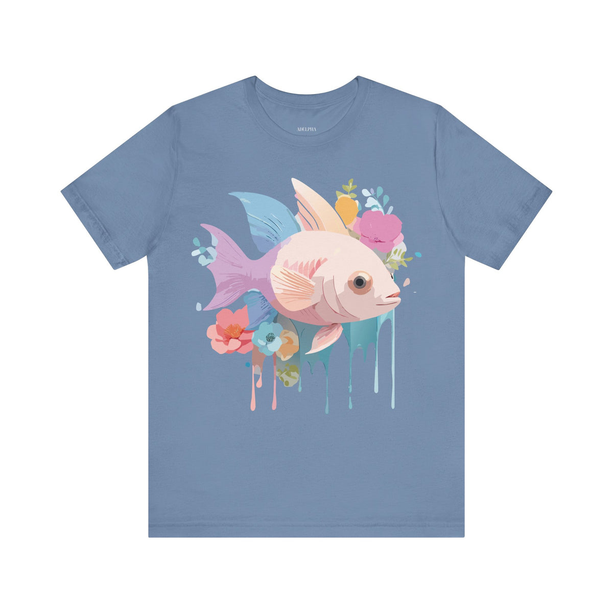 Fish Graphic Design Tee Bella+Canvas Unisex 100 Cotton Tee Shirt a103