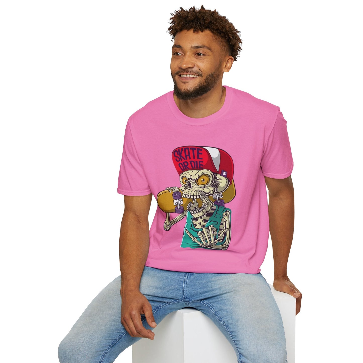 Skull T Shirt Skeleton Tee Unisex Softstyle Cotton Gildan 64000 Graphic Tee For Everyday Wear