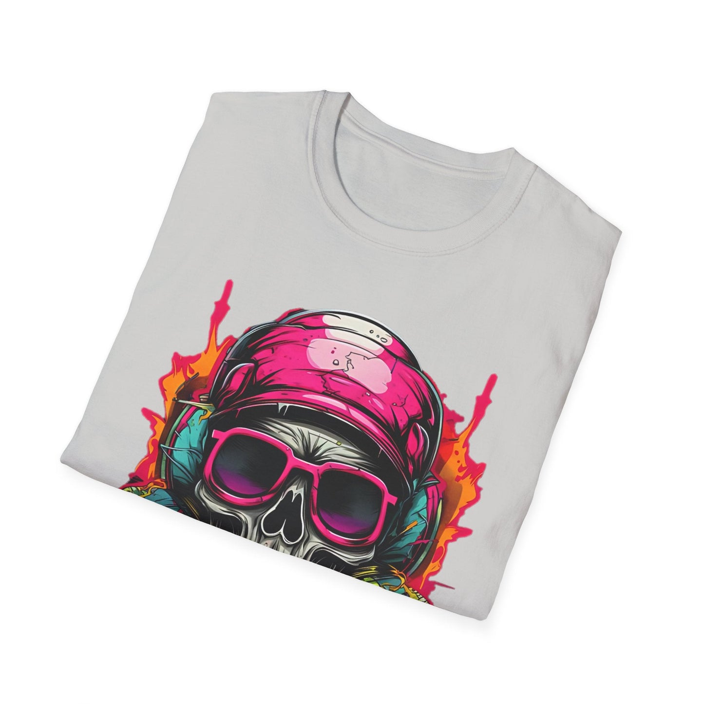 Skull Graphic Unisex Cotton T-shirt with Skeleton Artwork Design 25
