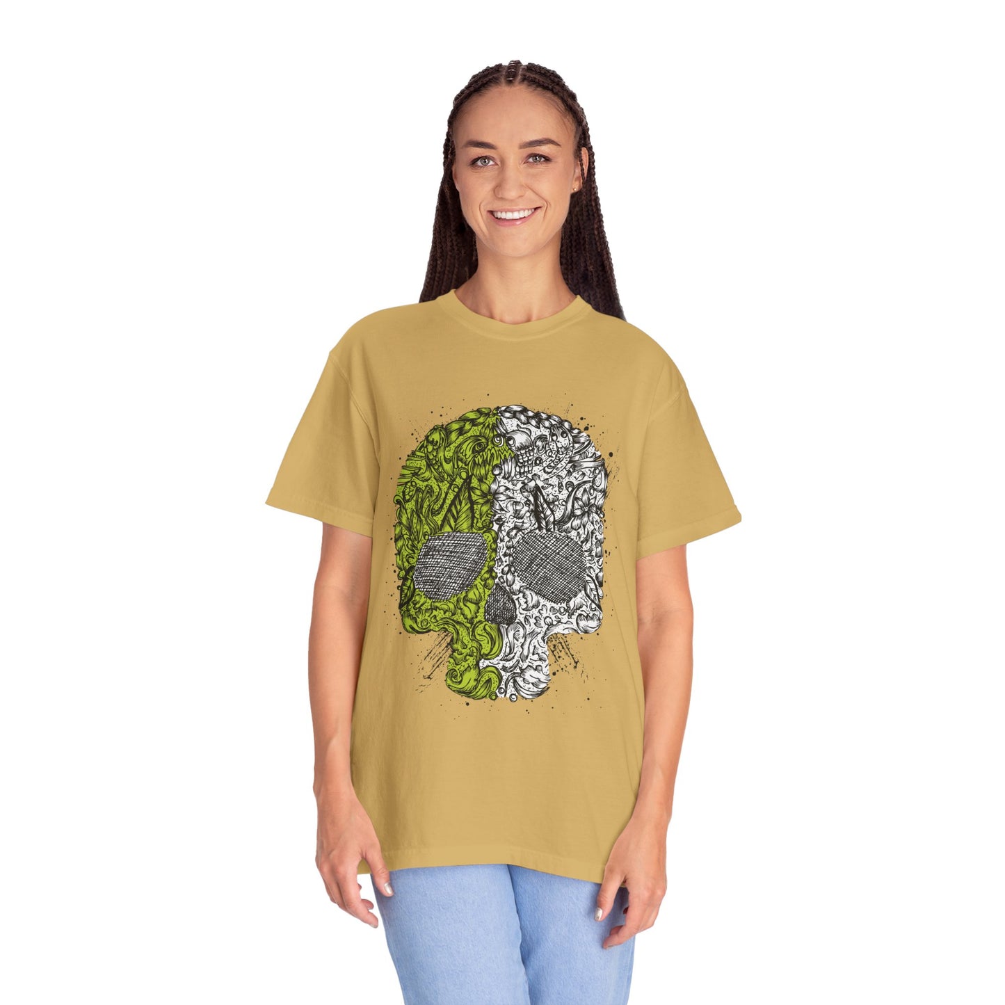 Unisex Cotton Tee Shirt with Skull