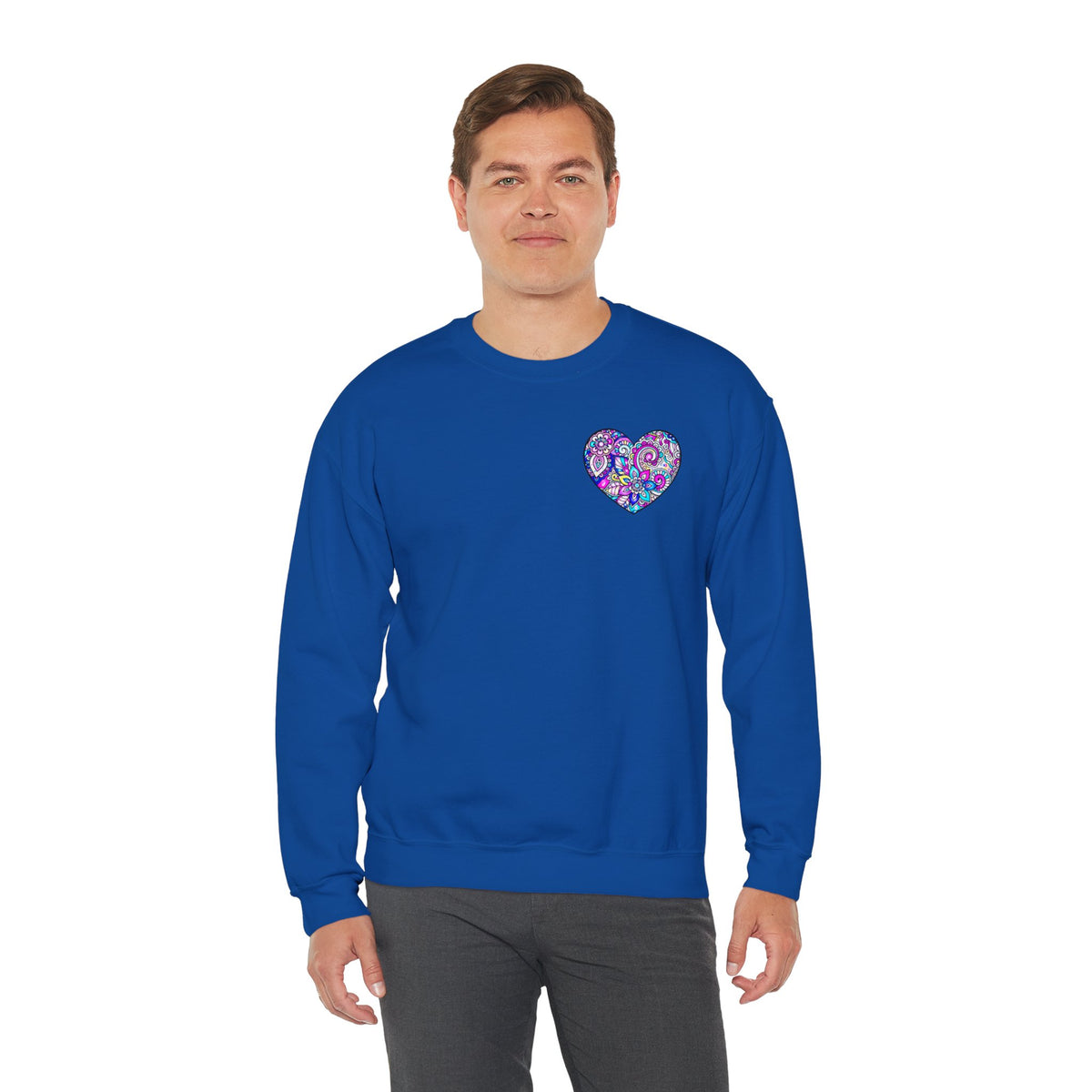 Small Heart Sweatshirt, Floral Heart Sweatshirt, Floral Love Sweatshirt, Valentine's Day Sweatshirt, Heart Floral Sweatshirt 101
