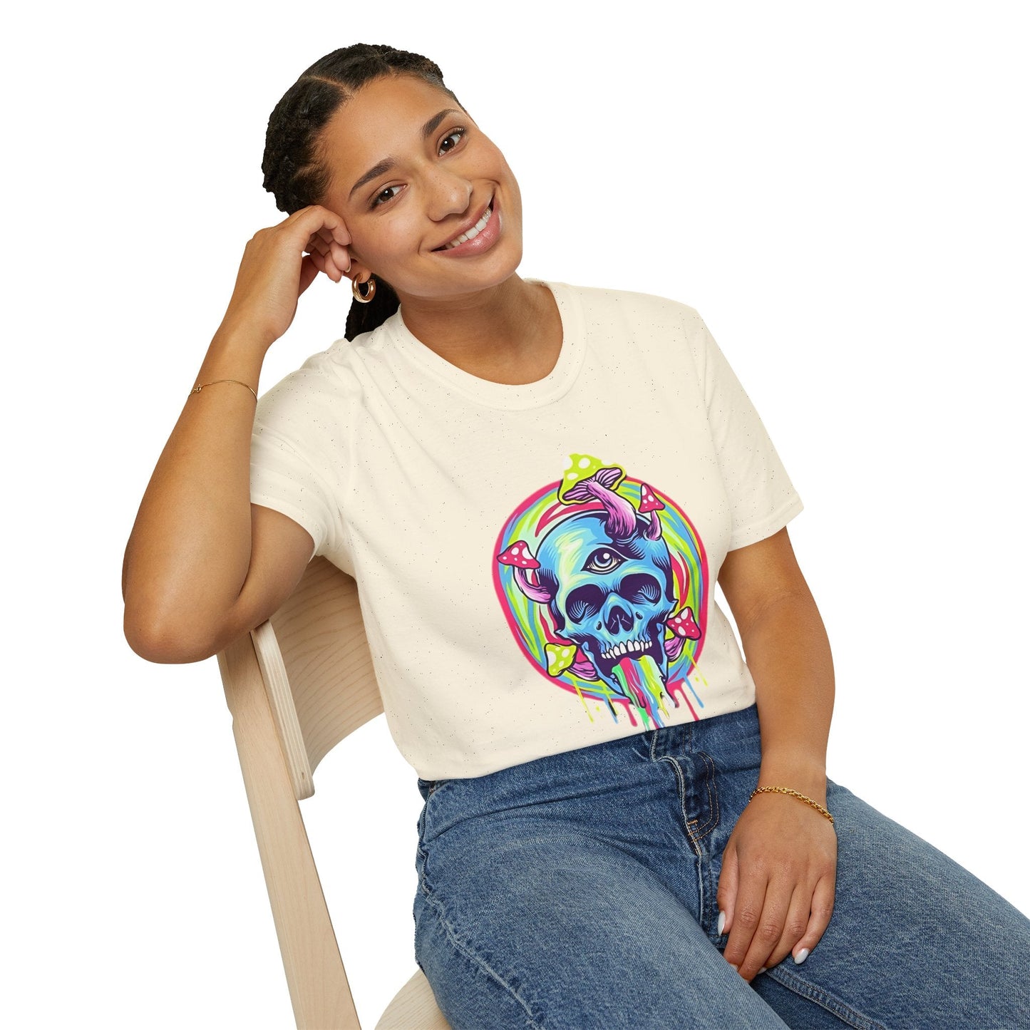 Skull Graphic Unisex Cotton T-shirt with Skeleton Artwork Design 18