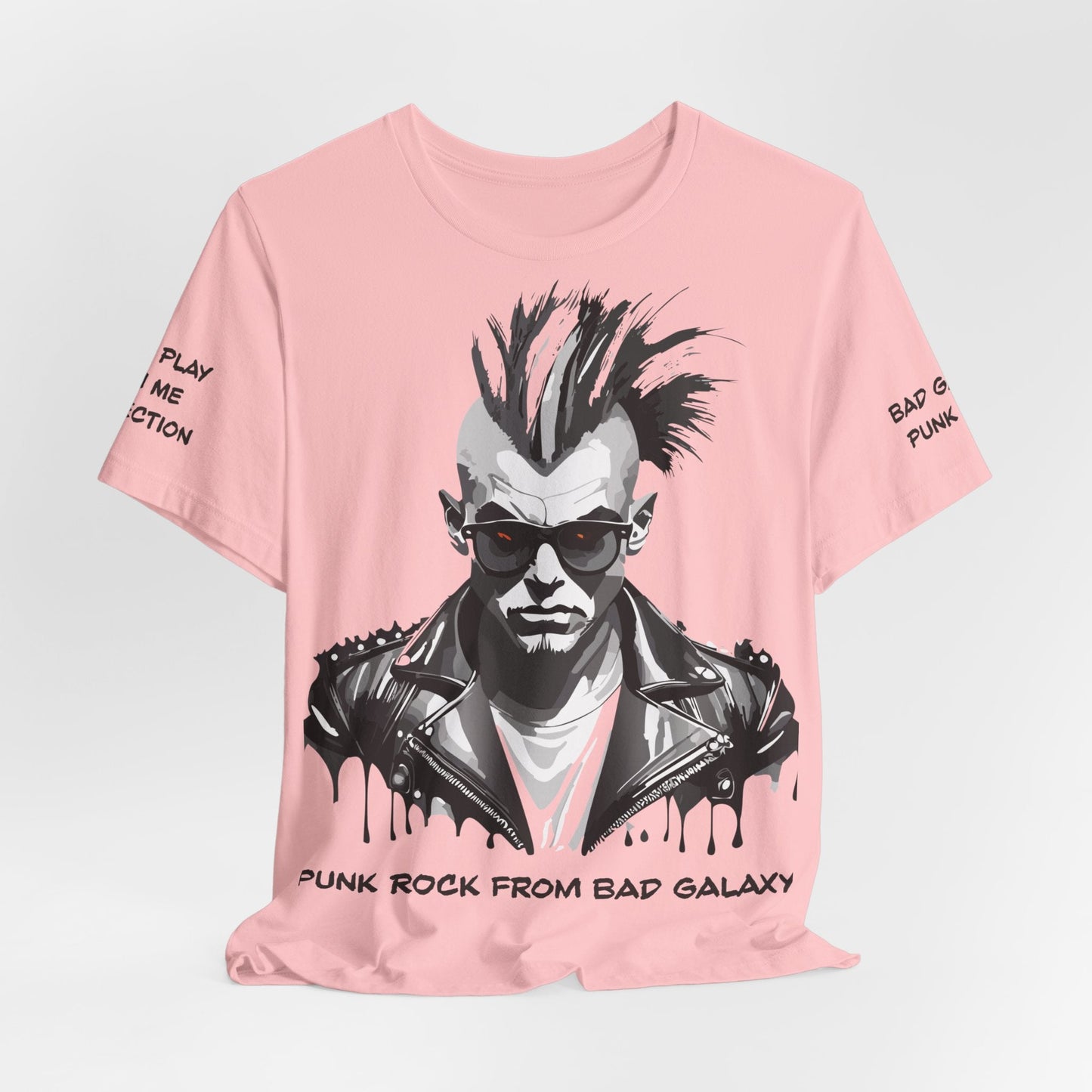 Punk Rock Tee Shirt From Bad Galaxy Made To Order 100 Percent Cotton With Eco Friendly Inks