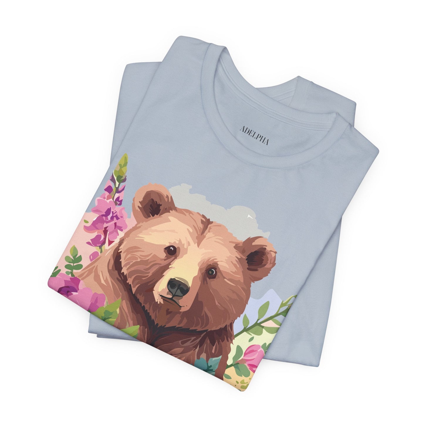 Bear Graphic Unisex 100 Cotton Short Sleeve Art Design Vintage T-Shirt 1