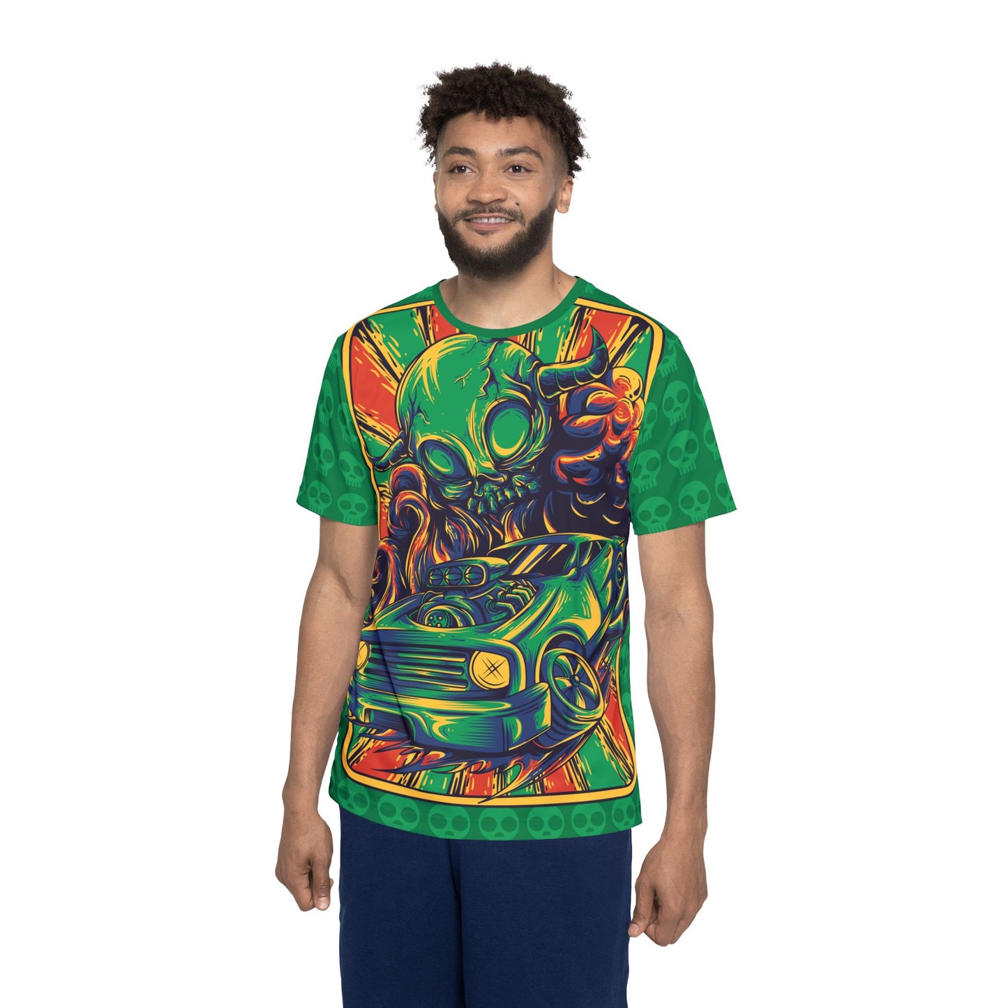 Be24 Fun Graphic T-Shirt, Art Design Poly Shirt, All Over Print Graphic Tee, Monsters T-Shirt, Cartoon Tees