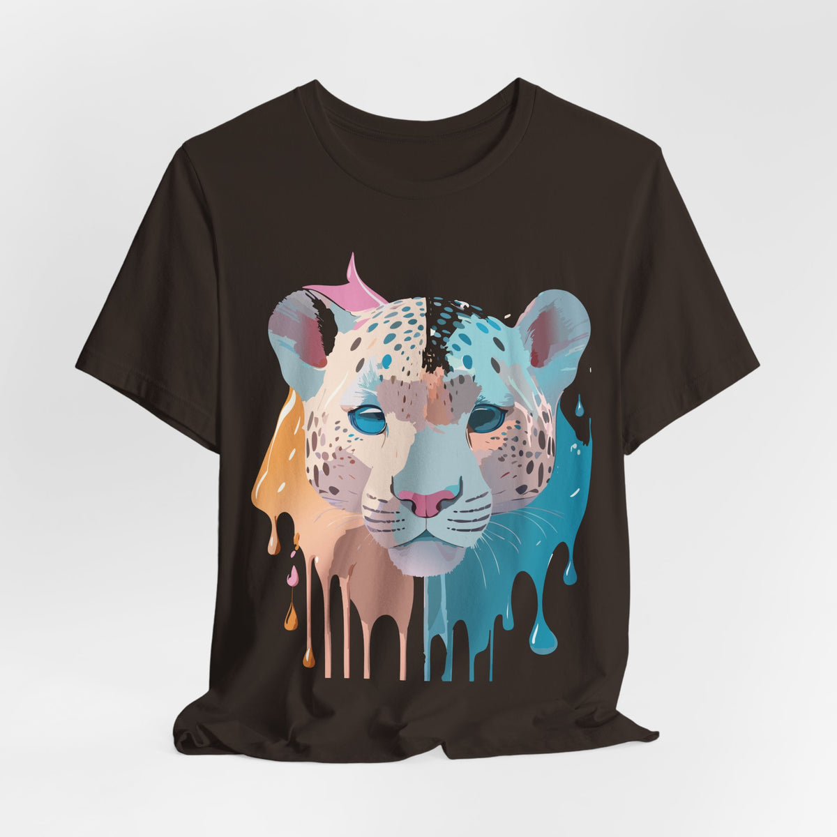 Cheetah Graphic Unisex Cotton Bella+Canvas Tee with Art Animal Design e8