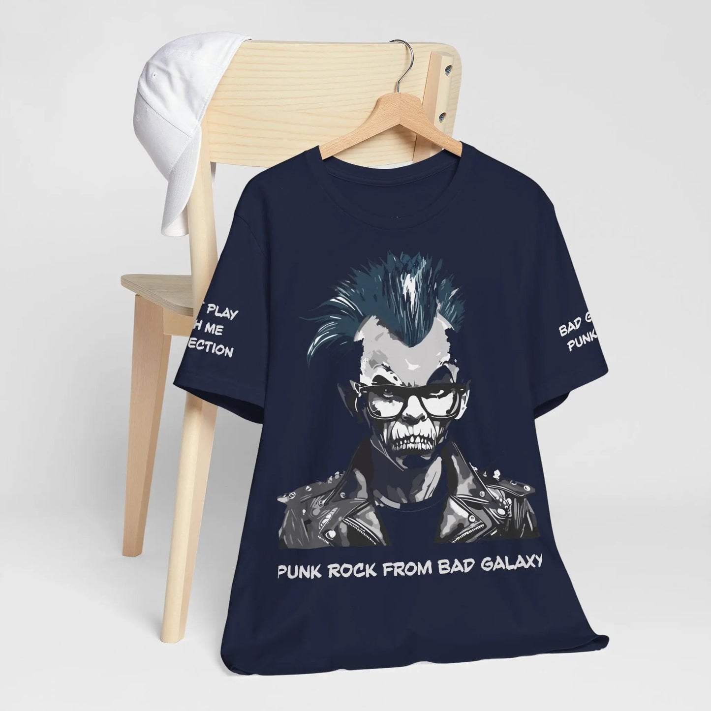 Punk Rock Tee Shirt From Bad Galaxy 100 Percent Cotton Eco Friendly Inks Made To Order USA Designed