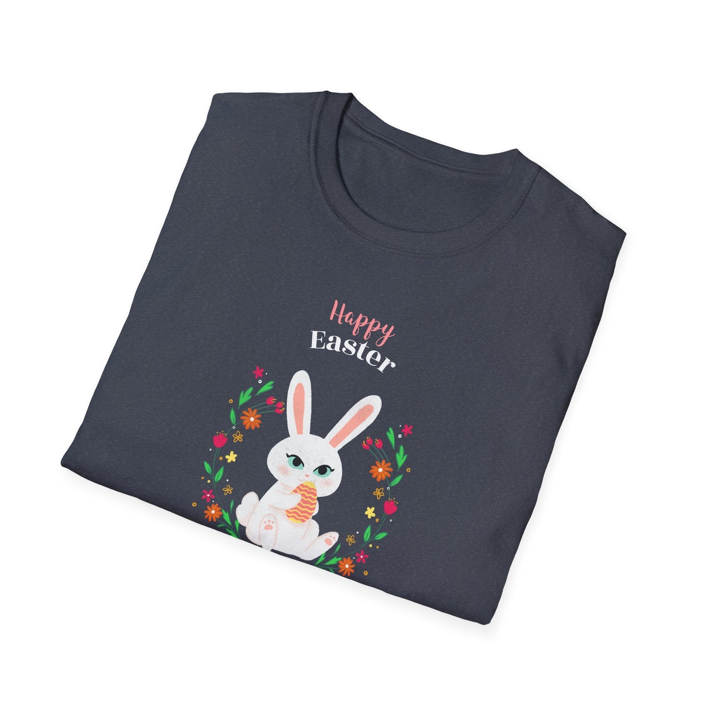 Easter Bunny T Shirt Unisex Gildan Softstyle Tee 100 Percent Ring Spun Cotton Easter Design