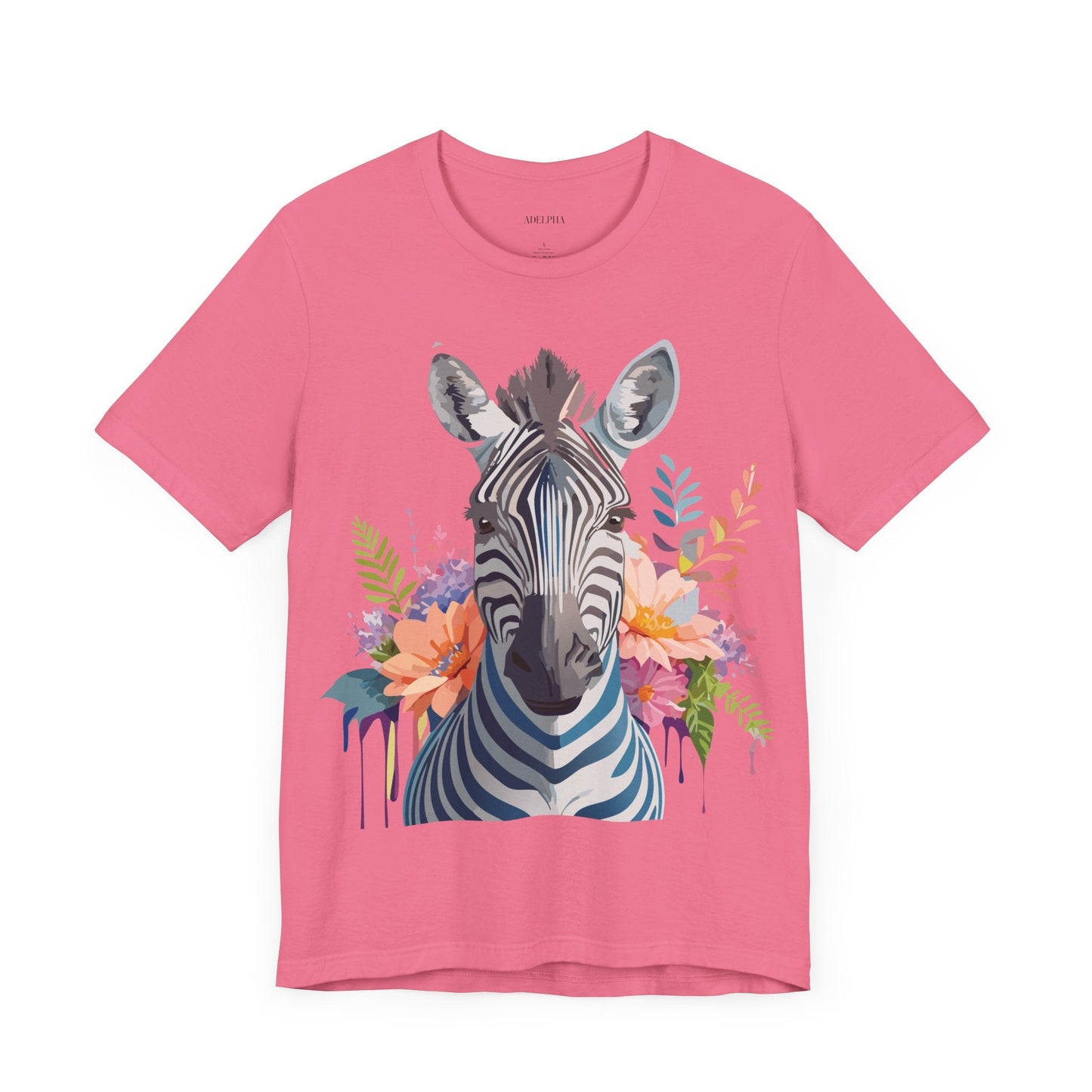 Zebra Graphic Unisex 100 Cotton Vintage Animal Art T-Shirt 1