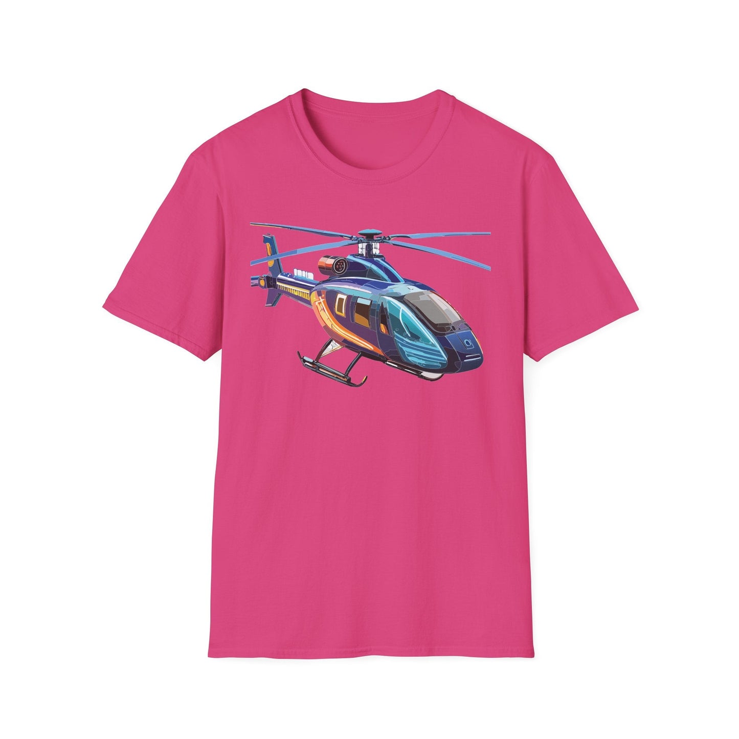 Chopper Helicopter Graphic Unisex Cotton Softstyle Short Sleeve Tee 8