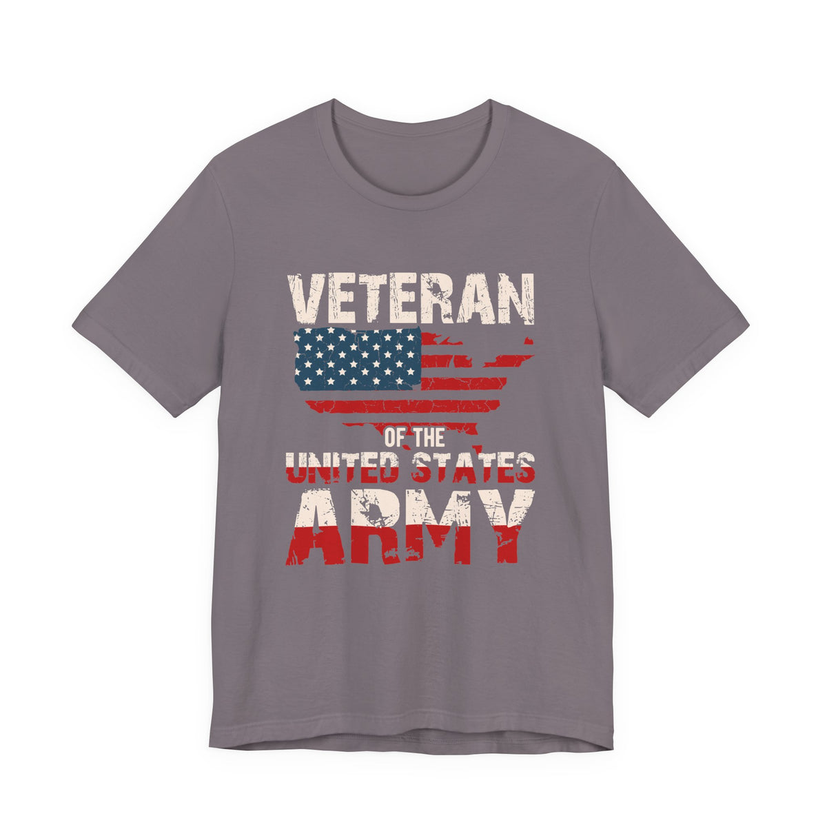 Veteran of the United States Army Tee American Flag Distressed Military Unisex Cotton Shirt v6