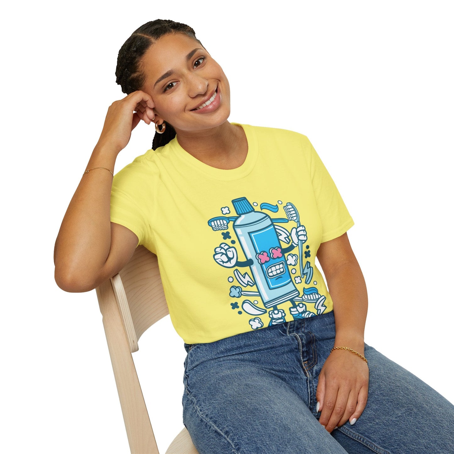 Cartoon Animation T Shirt Unisex Gildan Softstyle 64000 Tee With Fun Art Design Artwork