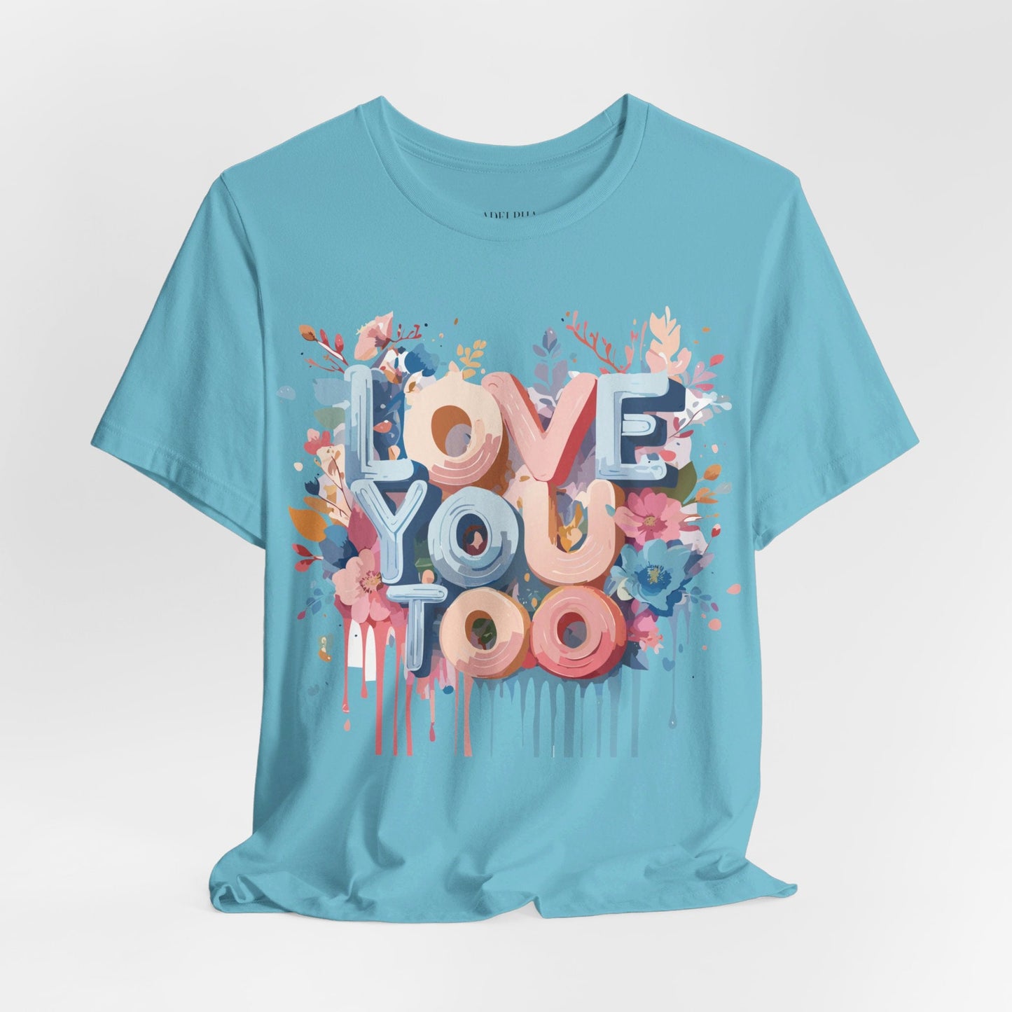 Valentine Day Graphic Unisex 100 Cotton Vintage Artwork with Love and Flower Design Tee 41
