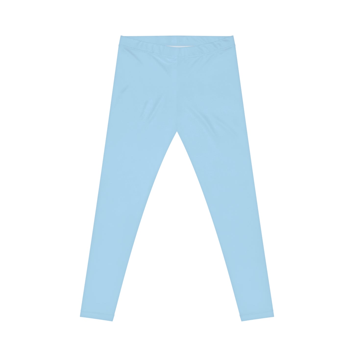Icy Blue Color Women's Poly-Span Casual Leggings XS-2XL