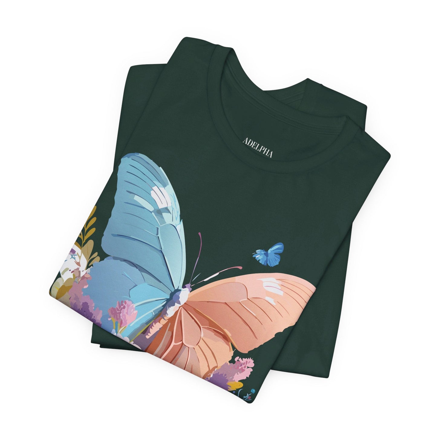 Butterfly Graphic Tee Adelpha Unisex Short Sleeve Art Design