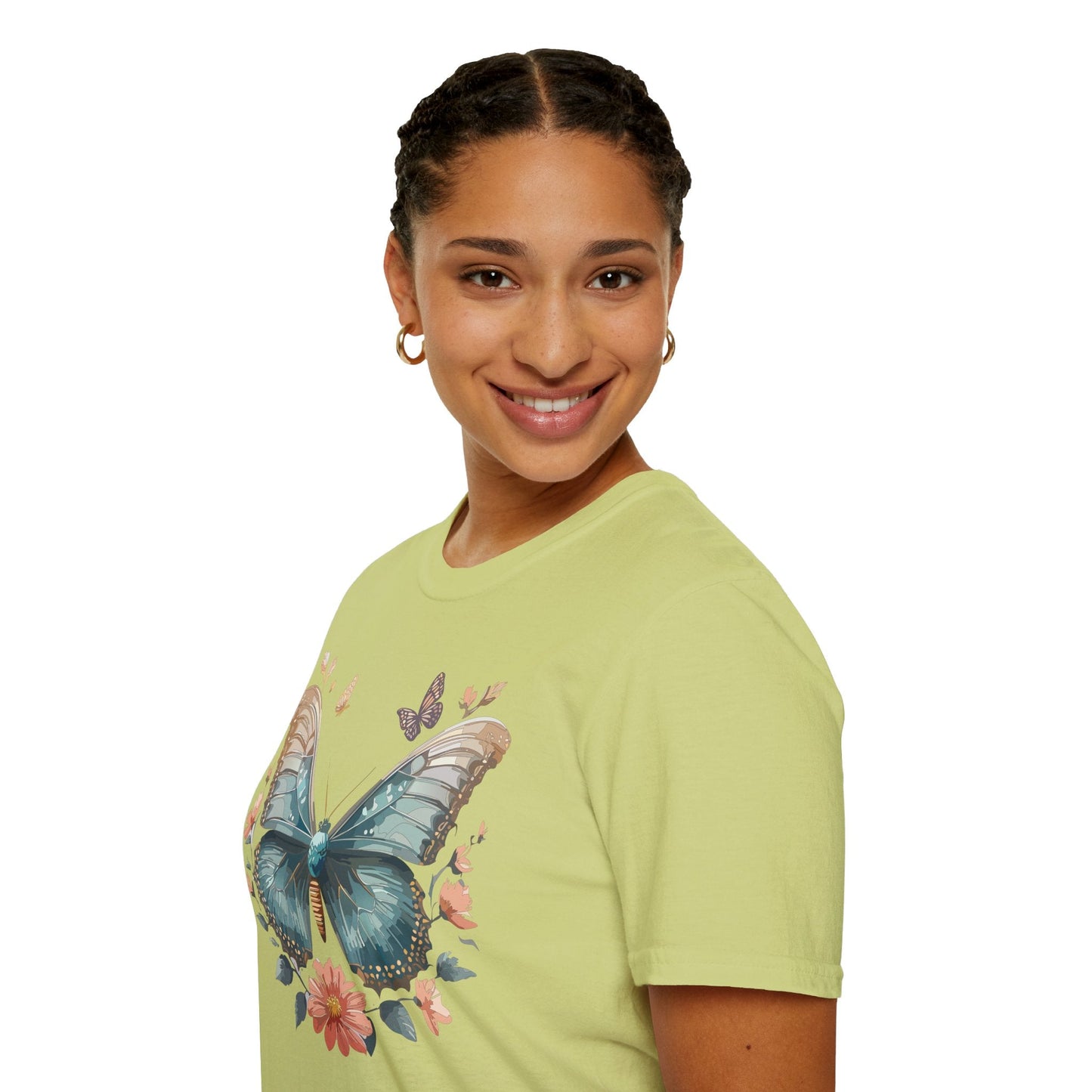 Butterfly Shirt Unisex Monarch T Shirt Gildan Softstyle 64000 Ring Spun Cotton Tee Breathable Comfort