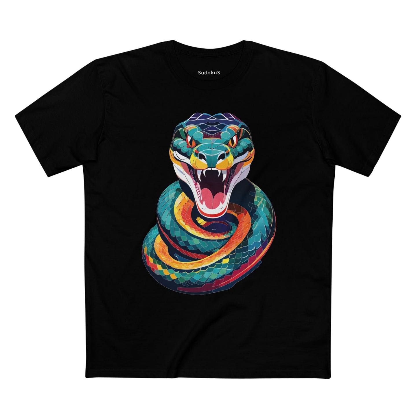 Snake Graphic Unisex 100 Cotton Staple Tee with Animal Design Artwork 2