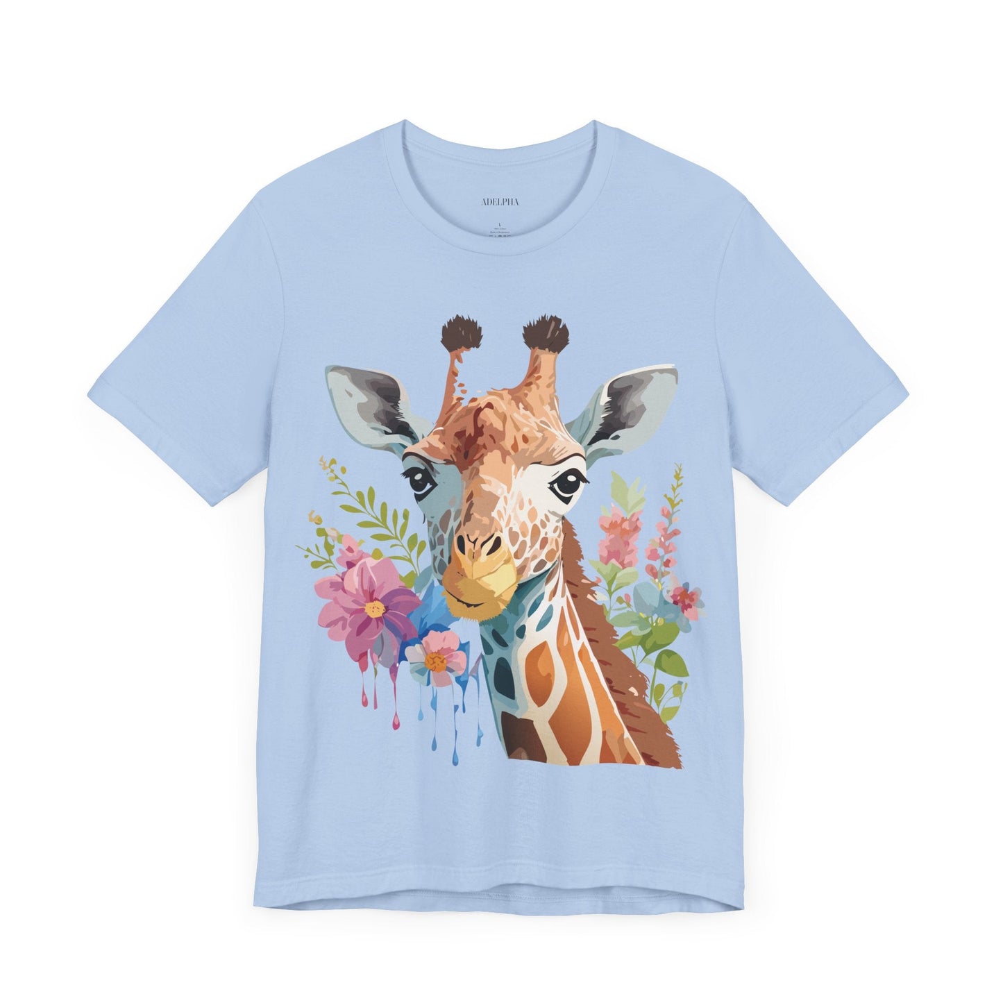 Giraffe Graphic Unisex 100 Cotton Vintage Animal Art T-Shirt 3