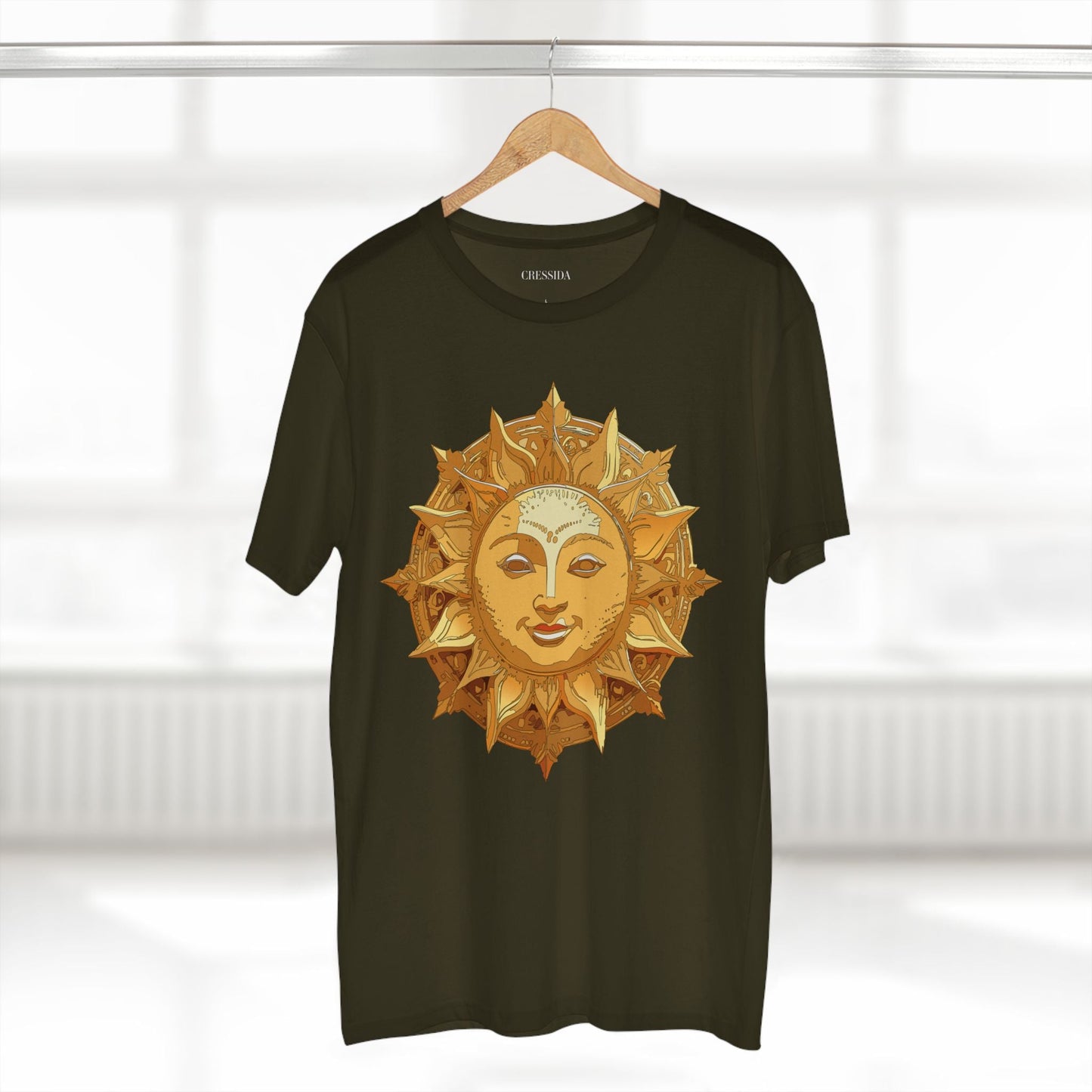 Gold Sun Graphic Unisex 100 Cotton T-Shirt with Golden Art Design 22