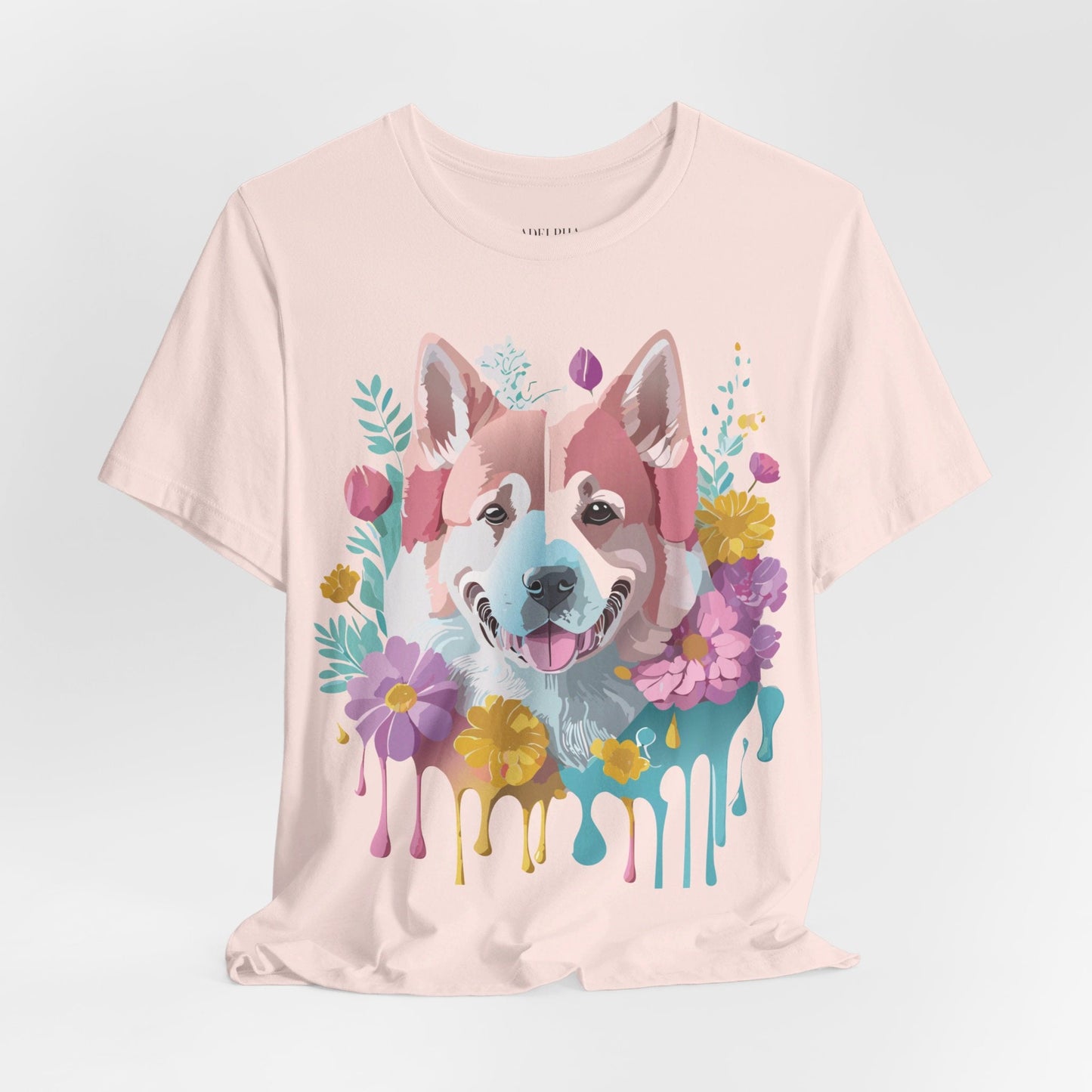 Unisex Graphic Dog Shirt Vintage Inspired Tee With Adelpha Artwork Short Sleeve Tee