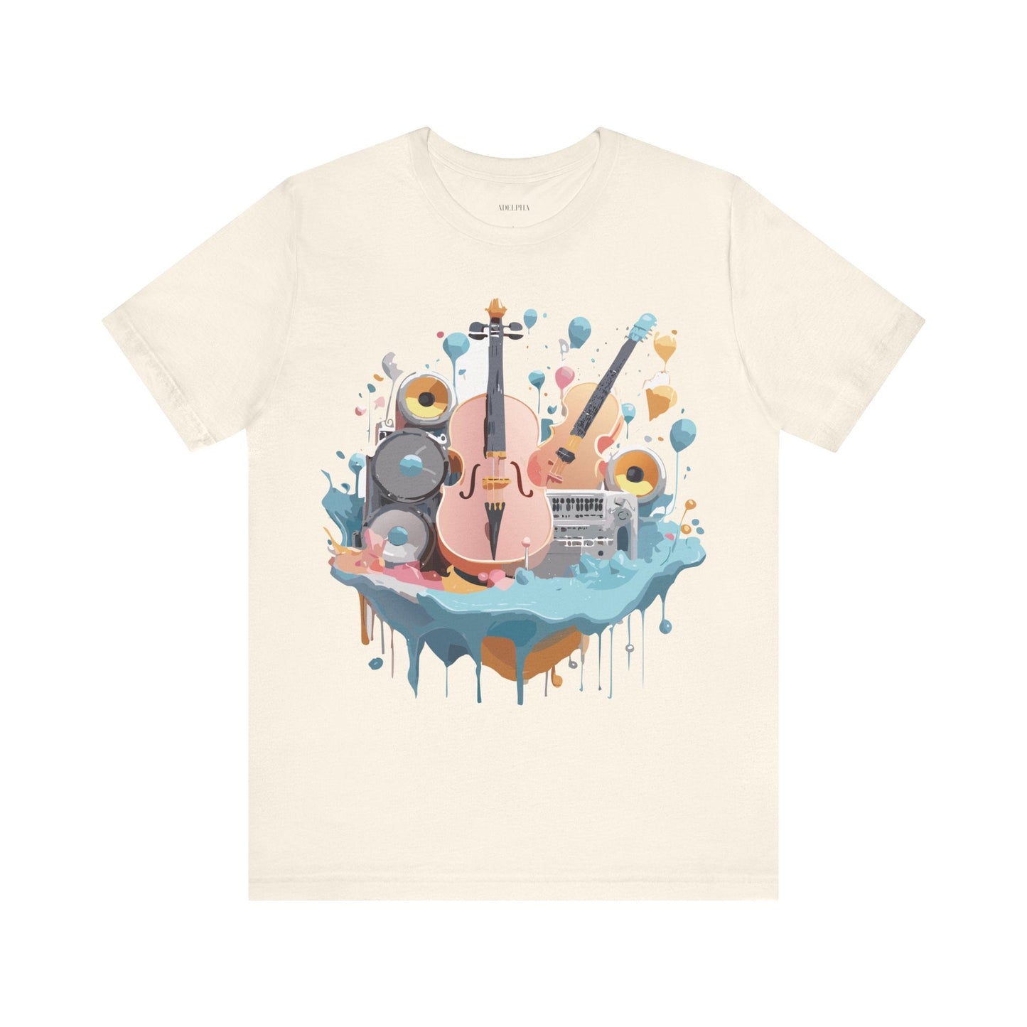 Adelpha Vintage Inspired Music Graphic T Shirt Unisex Jersey Short Sleeve Tee Artwork