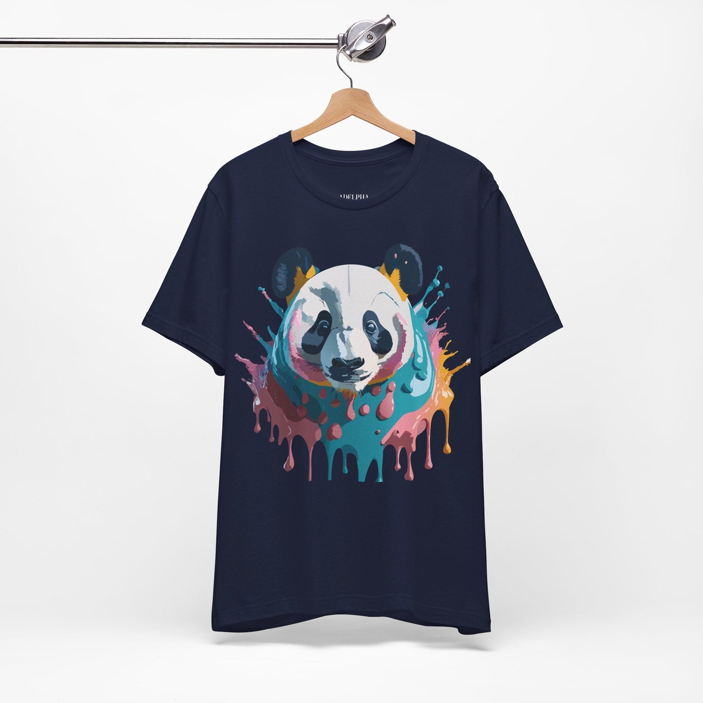 Panda Graphic Tee Unisex Short Sleeve Art Design By Adelpha Vintage Inspired Shirt