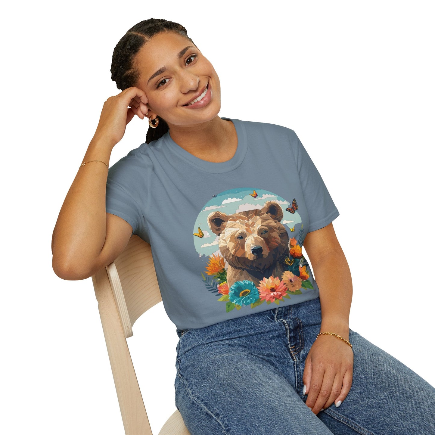 Bear T Shirt Unisex Teddy Bear Tee Softstyle 64000 One Hundred Percent Ring Spun Cotton Short Sleeve