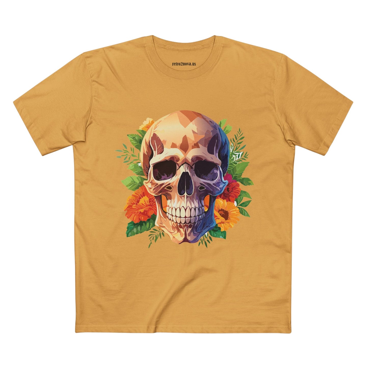 Skull Shirt Unisex Skeleton Tee Premium Cotton With Original Art Design From Retro2Nova Collection