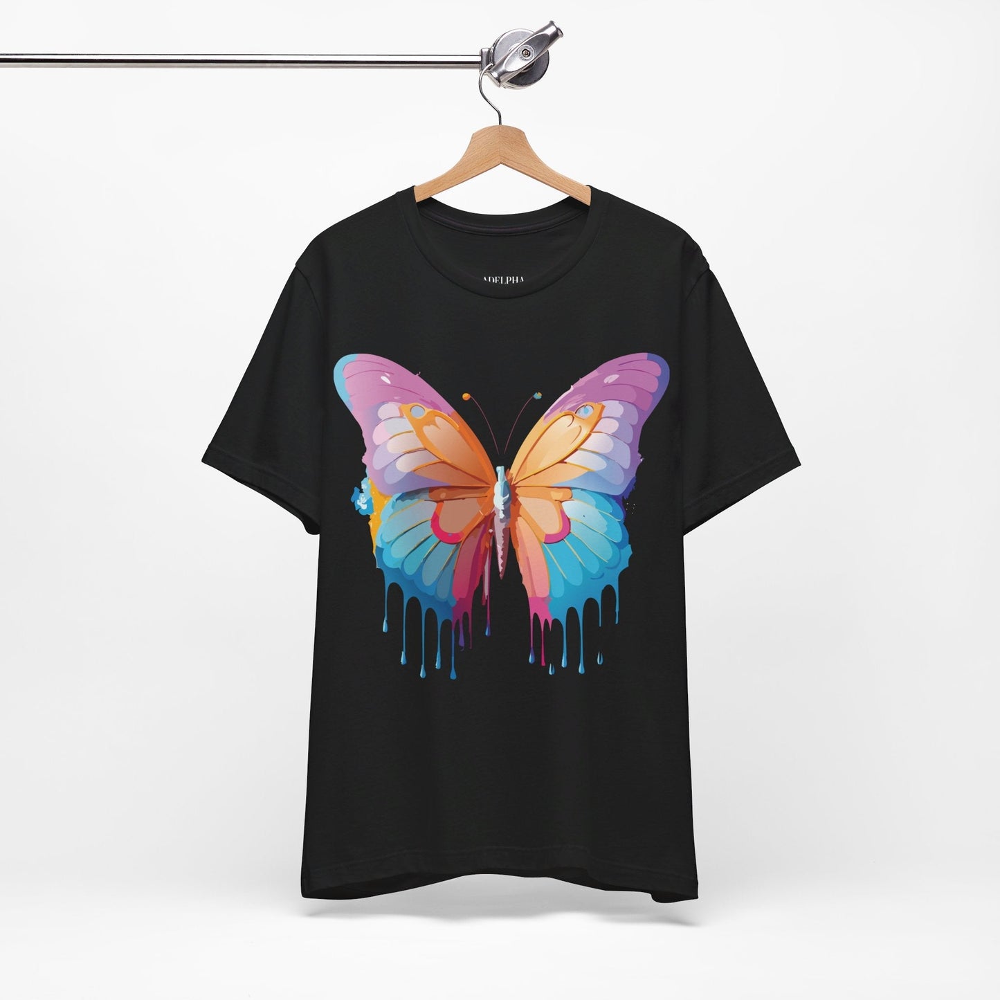 Butterfly Graphic Unisex 100 Cotton Lightweight Vintage Design Jersey Tee 90