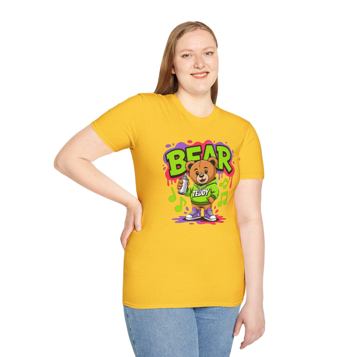 Funny Animal Cartoon T Shirt Unisex Softstyle Graphic Tee Gildan 64000 Animation Tee