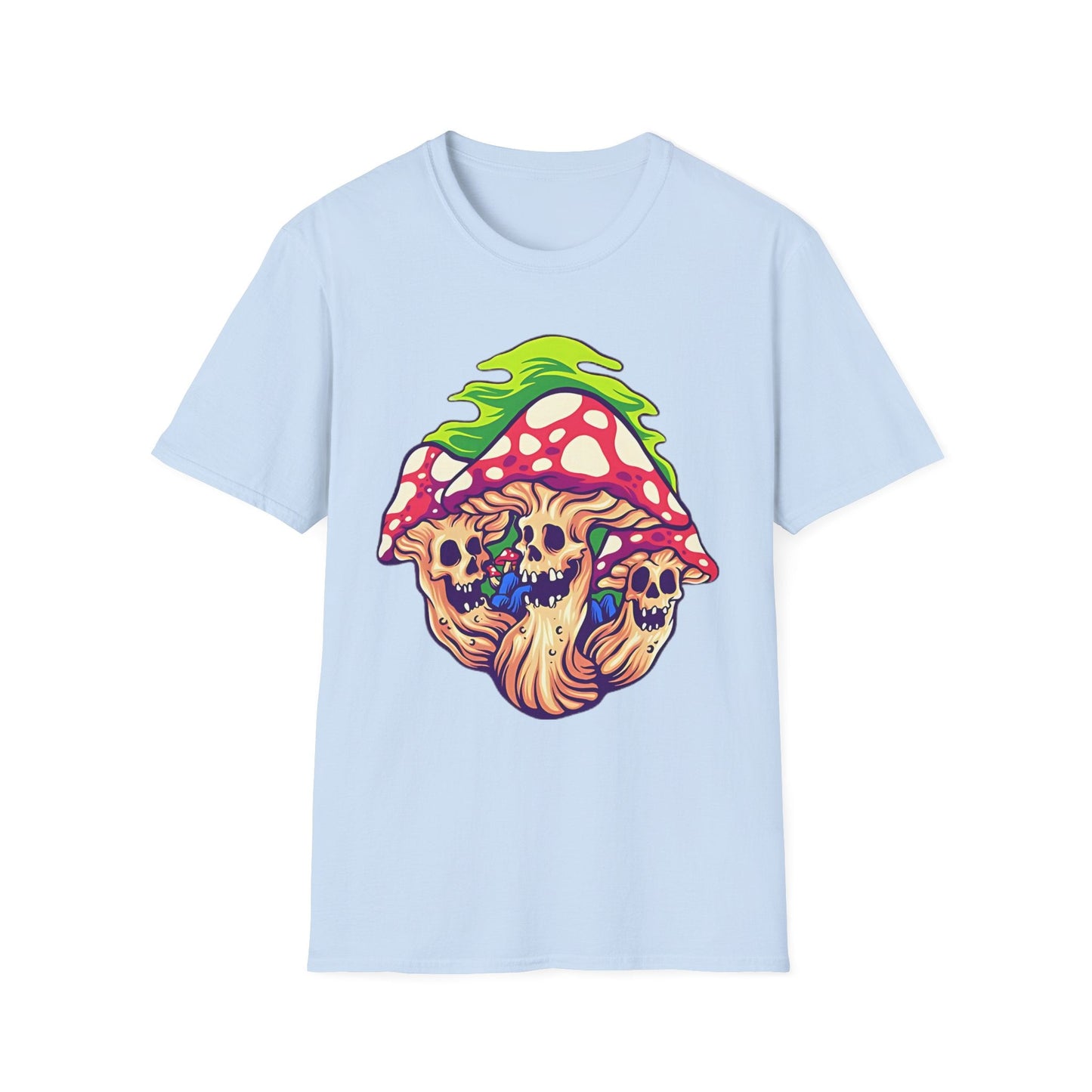 Mashroom Tee Shirt Unisex Softstyle Gildan 64000 Cotton With Funny Mashroom Design