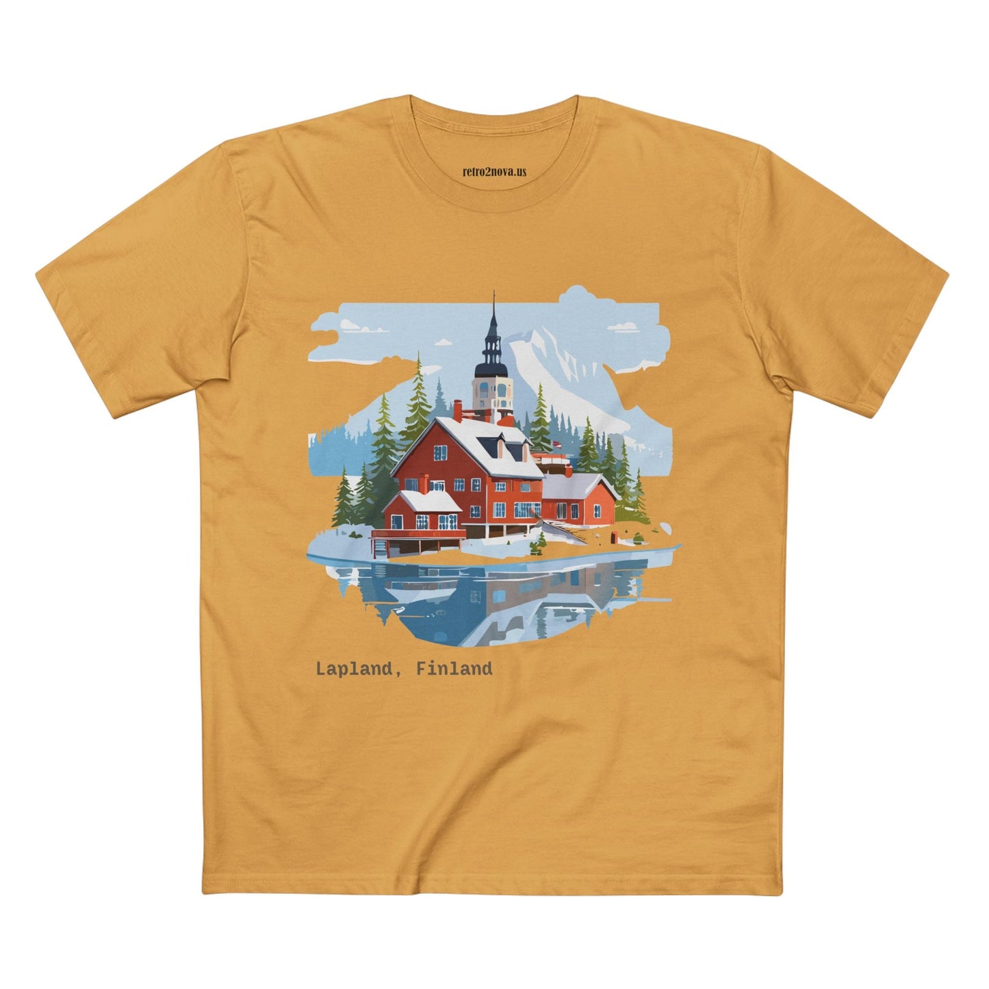 Lapland Travel Shirt Unisex Premium Cotton Tee With Original Art Design TT4 Retro2Nova