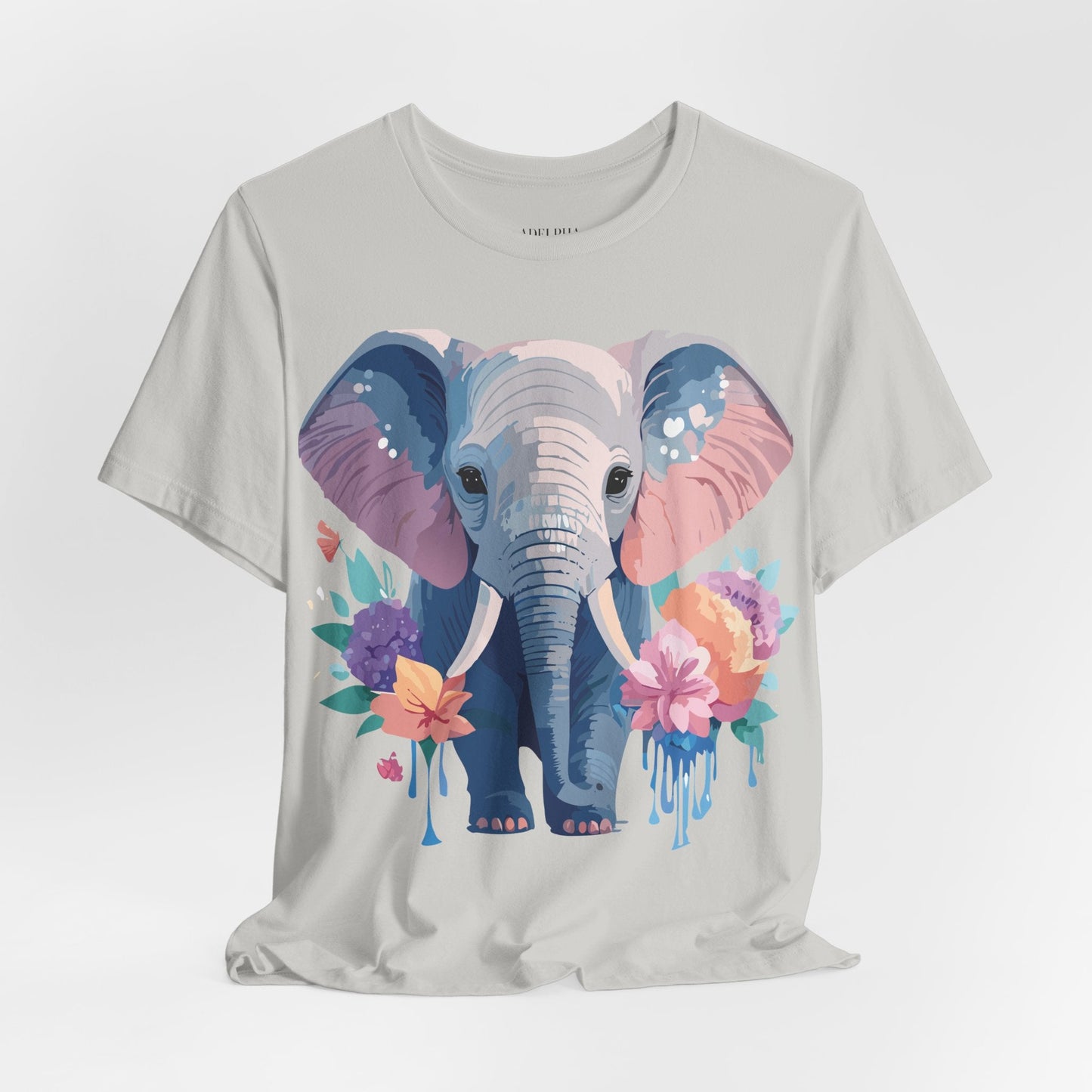 Elephant Graphic T Shirt Unisex Vintage Art Design Tee by Adelpha Short Sleeve Premium