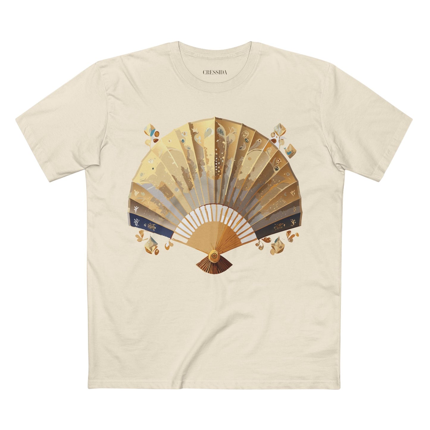 Antique Fan Graphic Design T-Shirt Unisex 100 Cotton Floral Carnival Artwork Tee 24