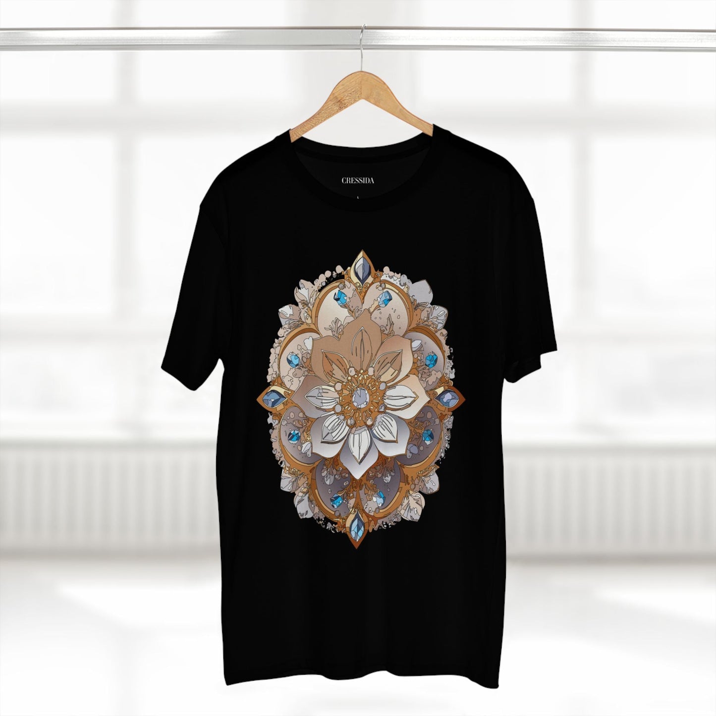 Floral Graphic T-Shirt Unisex 100 Cotton Art Design with Antique Flowers Tee 20