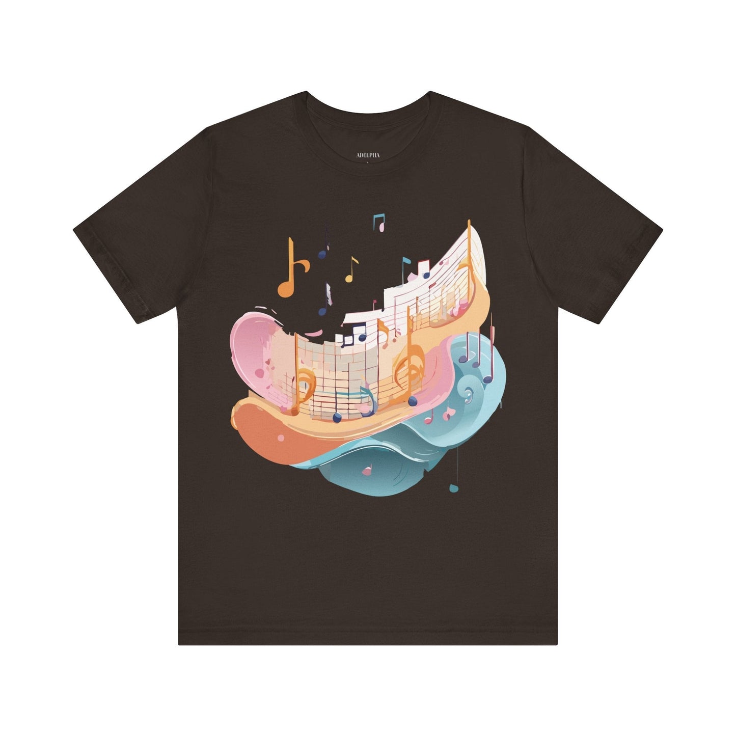 Music Graphic Unisex 100 Cotton Vintage Art with Musical Elements Tee 27