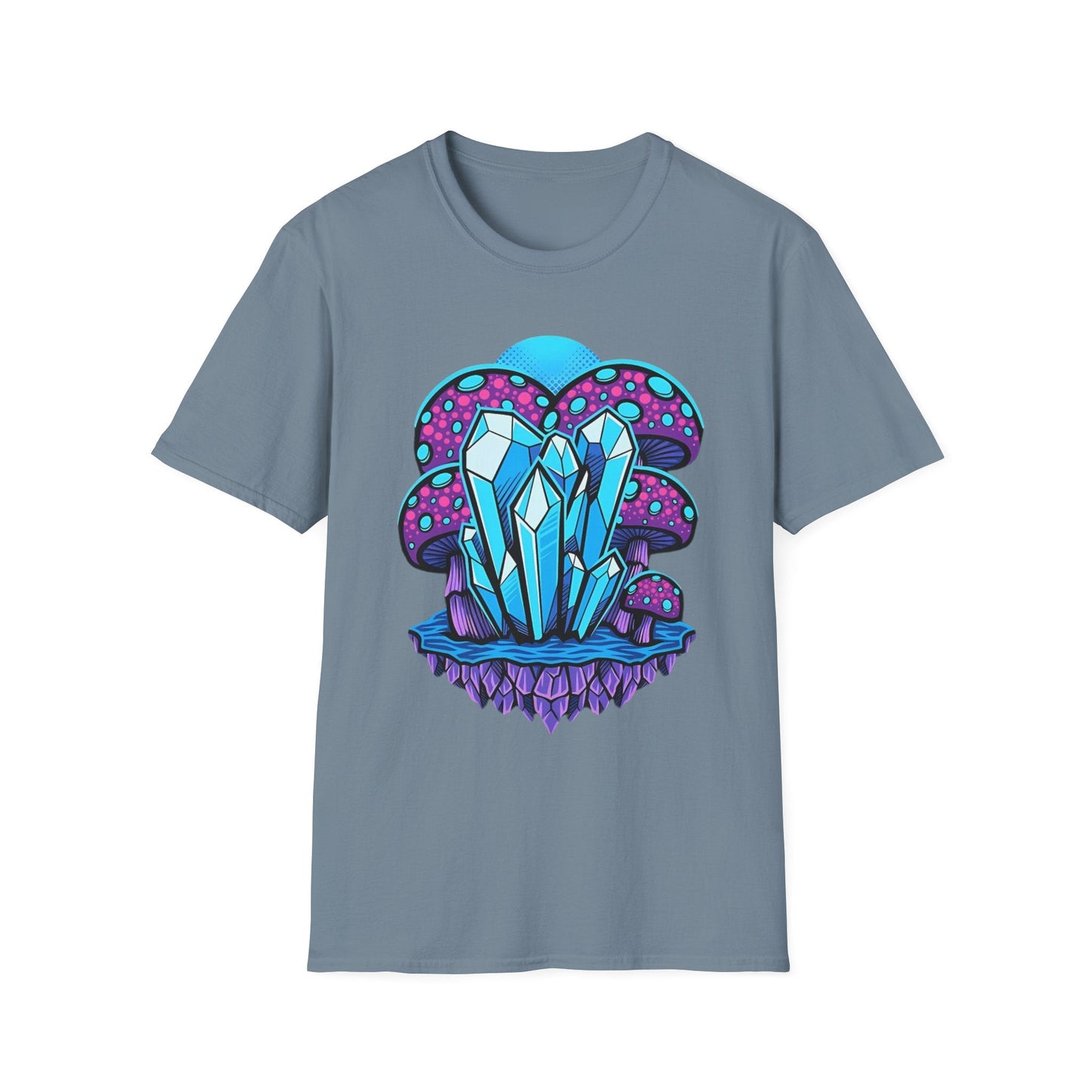 Mashroom Tee Shirt Softstyle Gildan 64000 100 Percent Ring Spun Cotton Breathable Funny Fungus