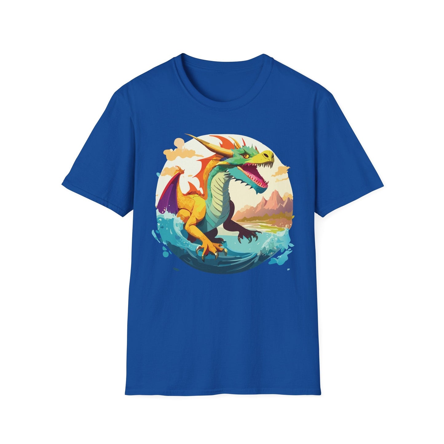 Dragon T Shirt Unisex Animal Print Dragon Shirt Gildan Softstyle Cotton Tee 64000