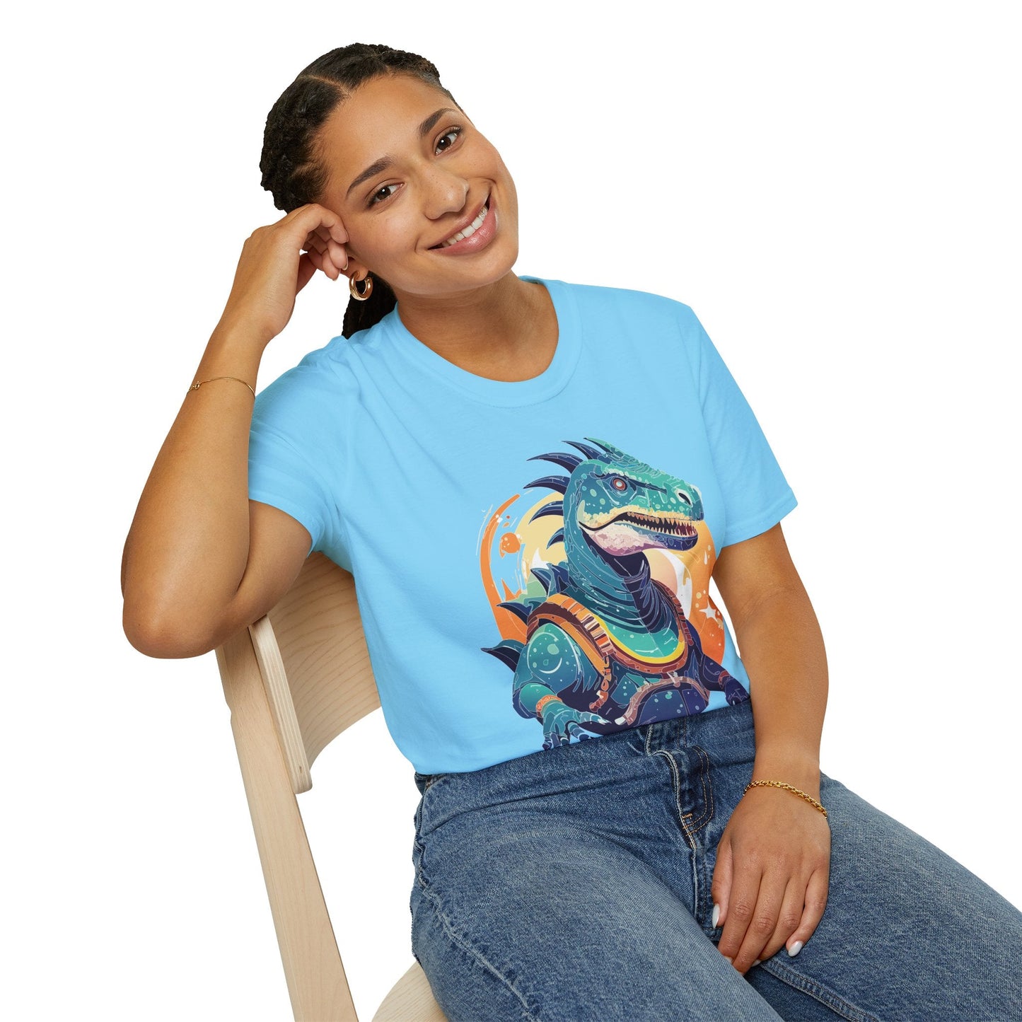 Alien Graphic Unisex Cotton Softstyle UFO Artwork Tee 17