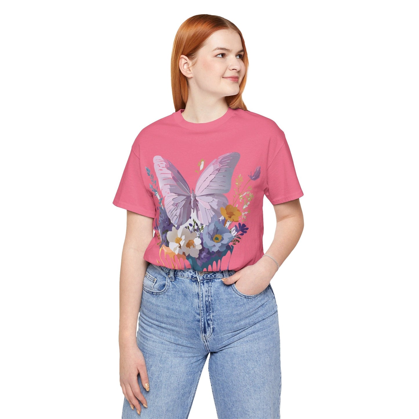 Adelpha Graphic Butterfly Unisex Short Sleeve Graphic Tee Art Design