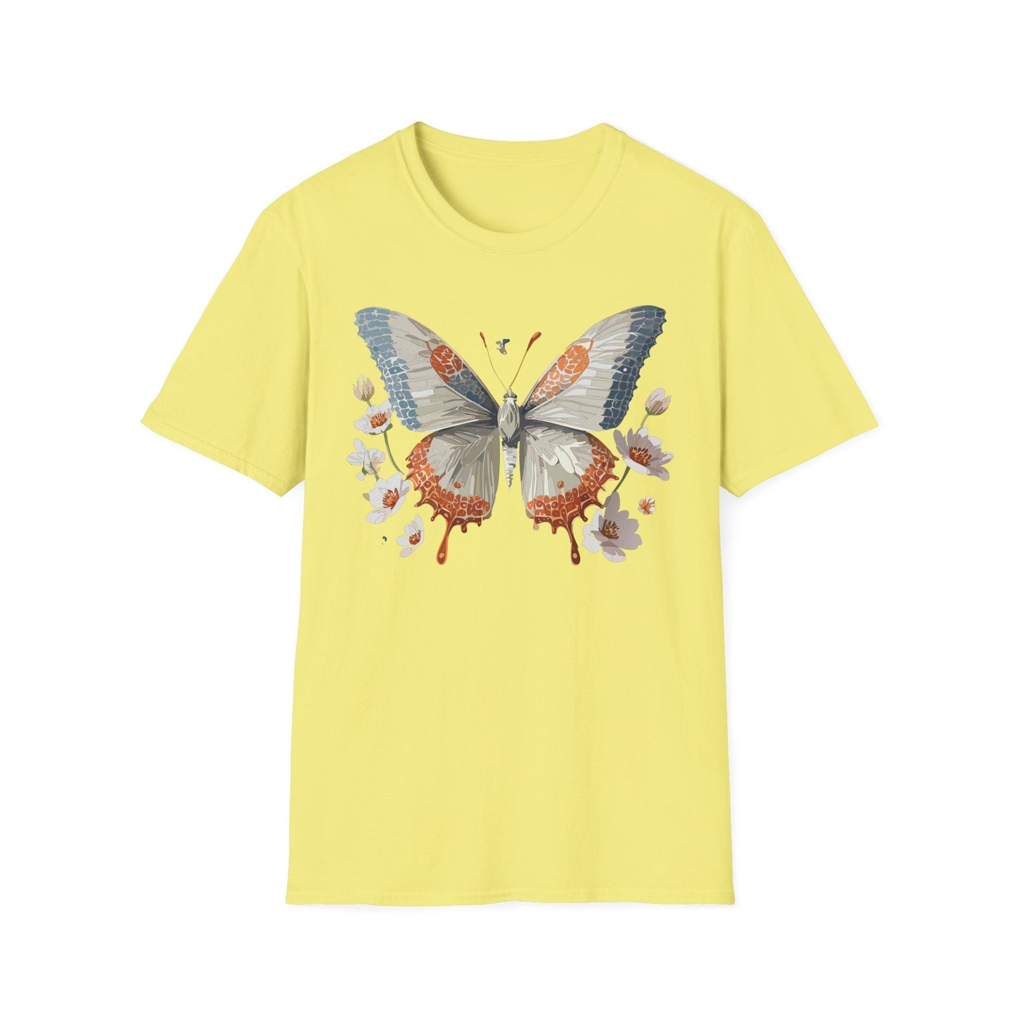 Butterfly Shirt Unisex Short Sleeve Cotton Tee Monarch Design For Men Women Comfort