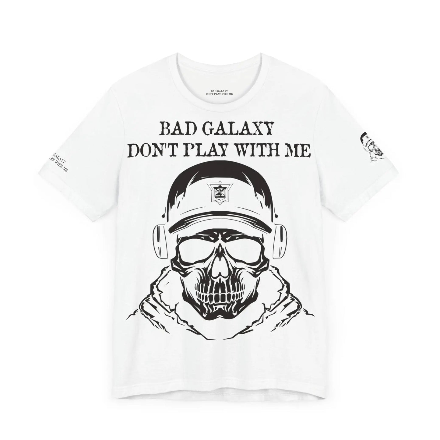 Bad Galaxy Skull T Shirt Made To Order 100 Percent Cotton USA Printed Tee With Eco Friendly Inks