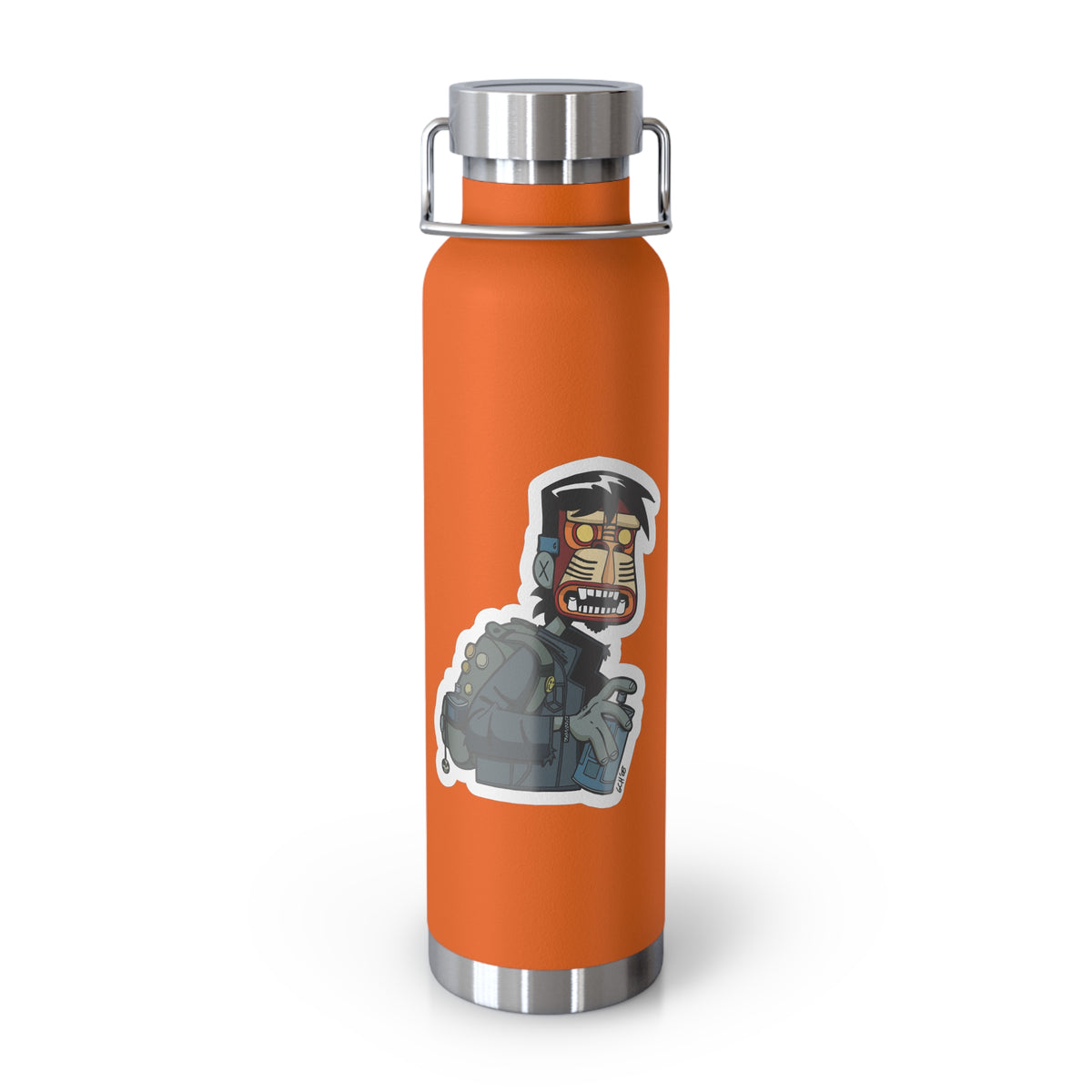 22oz Copper Insulated Water Bottle with Cartoon Design - CV67