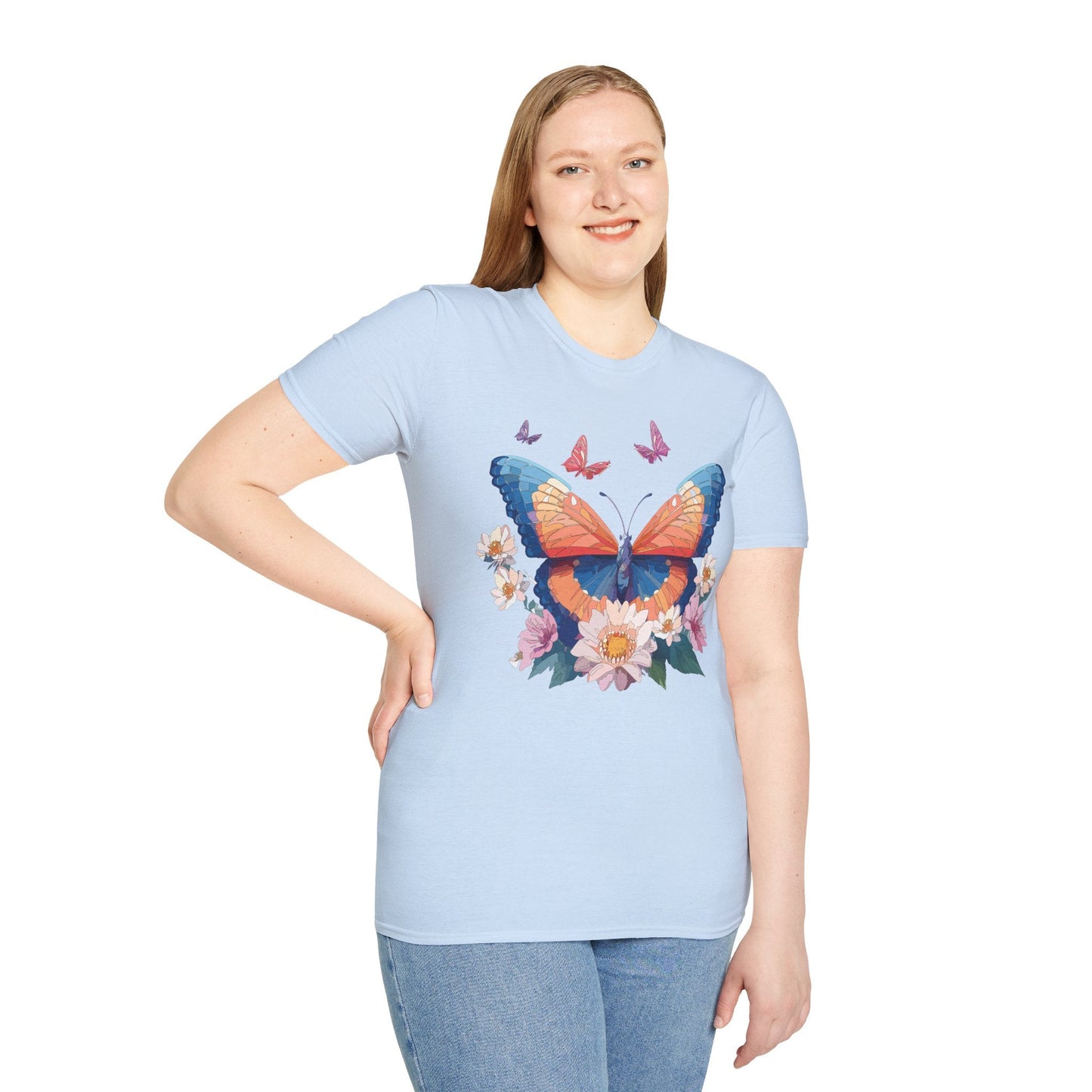 Monarch Butterfly Unisex Softstyle Tee Gildan 64000 Lightweight Breathable 100 Cotton Tee